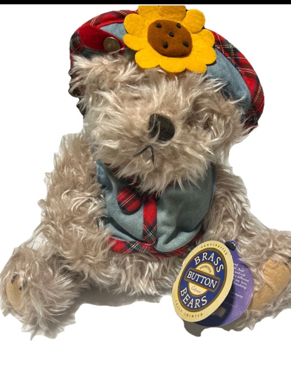 Vintage‎ Plush Brass Button Bear “Blossom" Stuffed Animal Fully Jointed 12"
1996